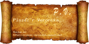 Piszár Veronika névjegykártya